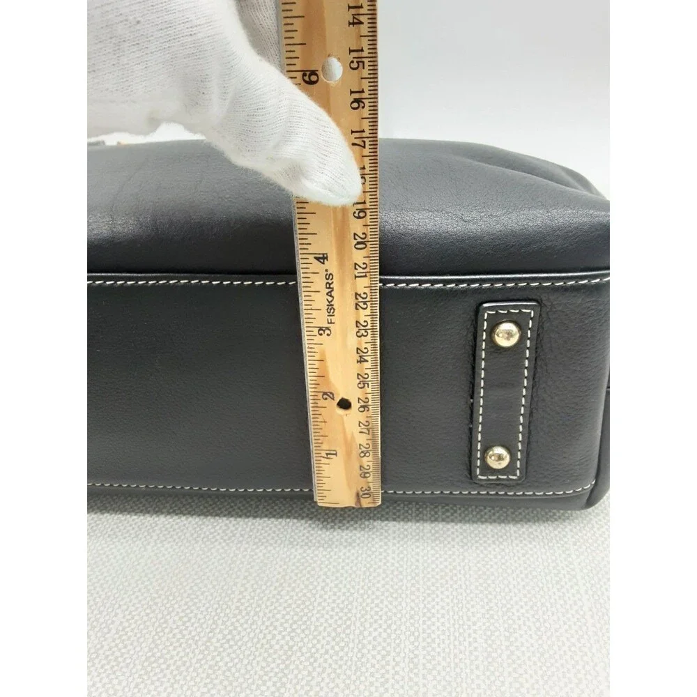 Dooney & Bourke Tote Shoulder Bag Grommet Black Pebbled Leather J2948561